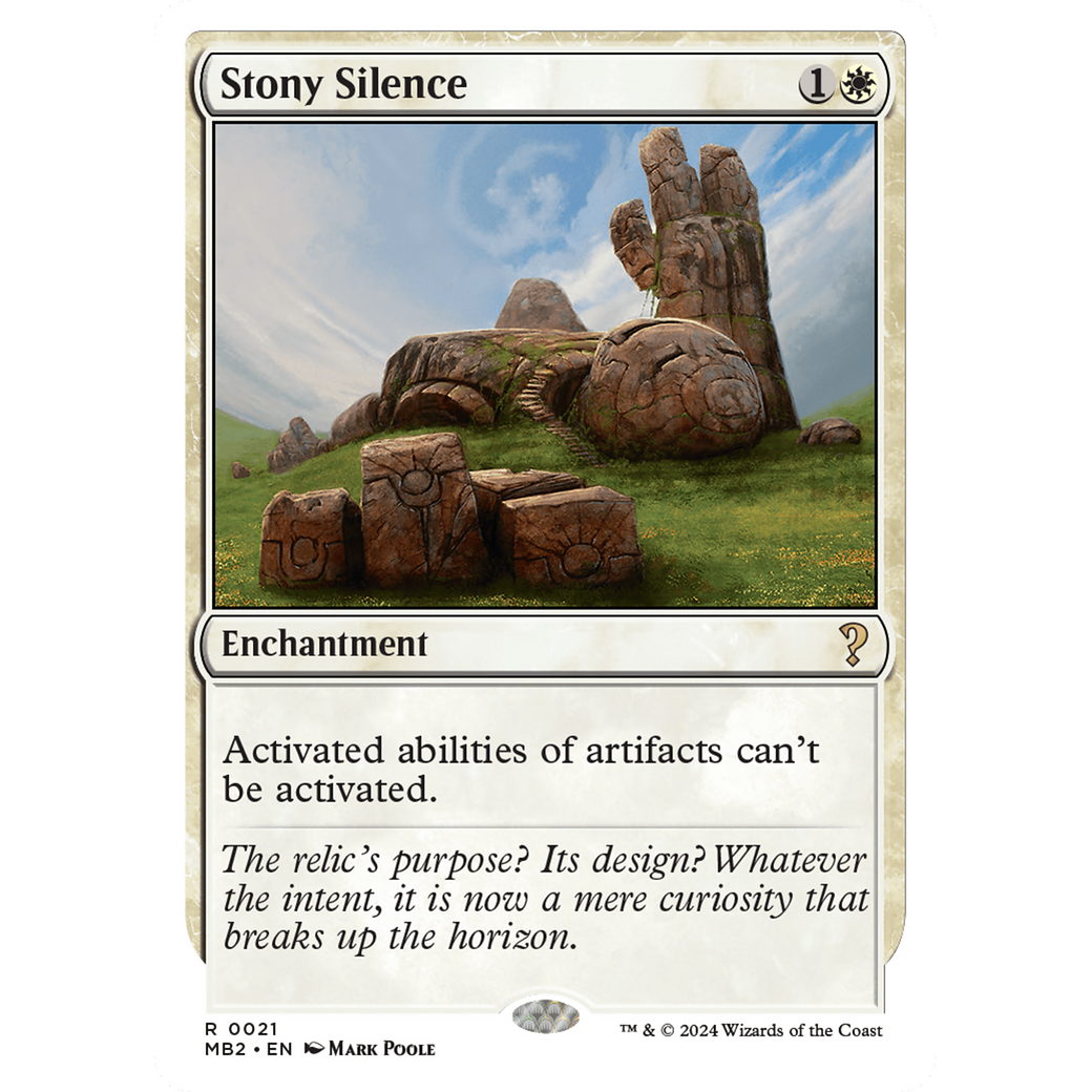Stony Silence (White Border) (MB2-021) - Mystery Booster 2