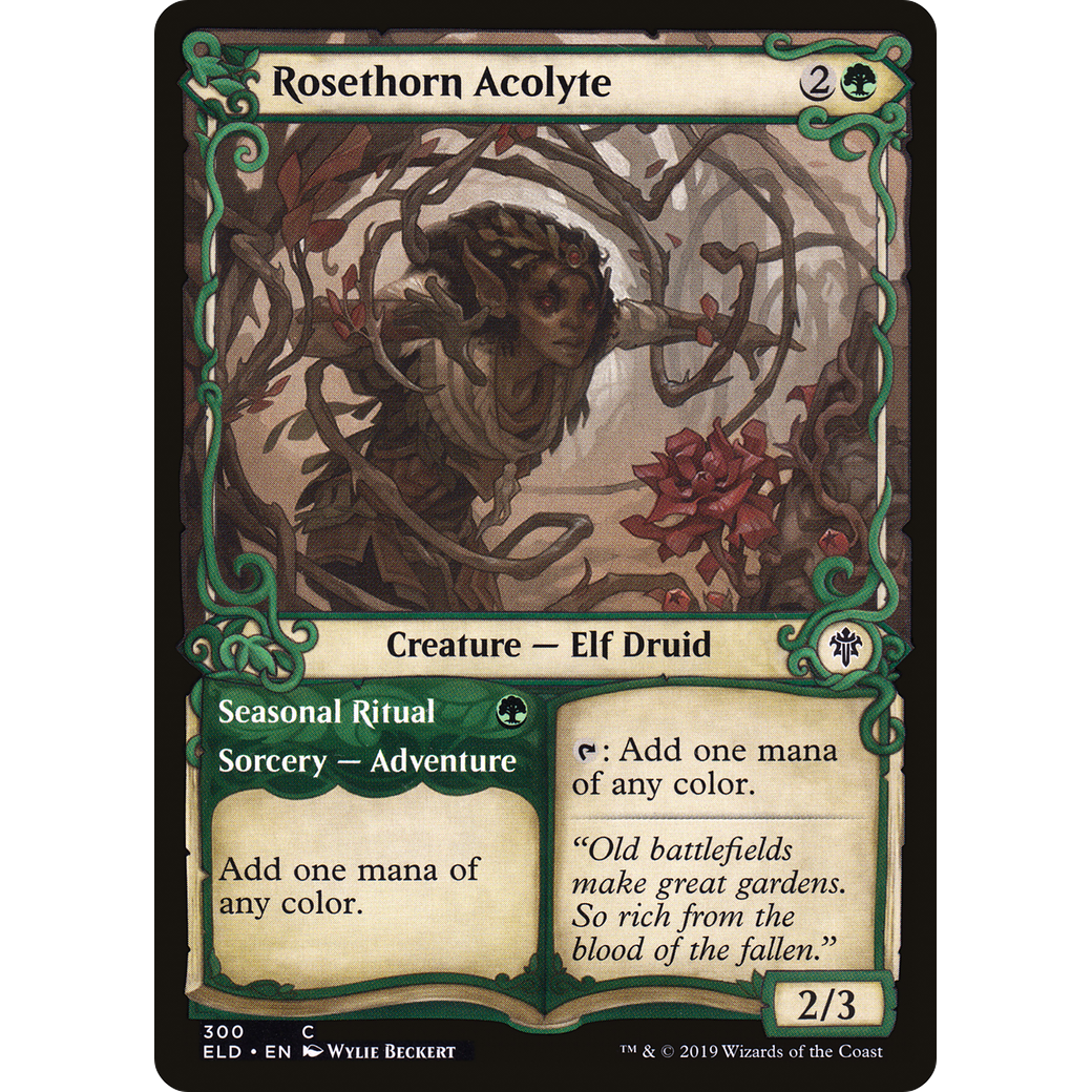 Rosethorn Acolyte (Showcase) (ELD-300) - Throne of Eldraine: (Showcase)