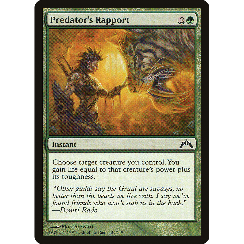 Predator's Rapport (GTC-129) - Gatecrash Foil