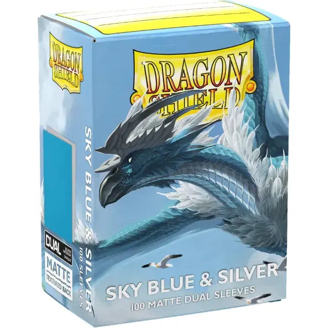 Dragon Shield: Sky Blue & Silver 100ct Dual Matte Sleeves