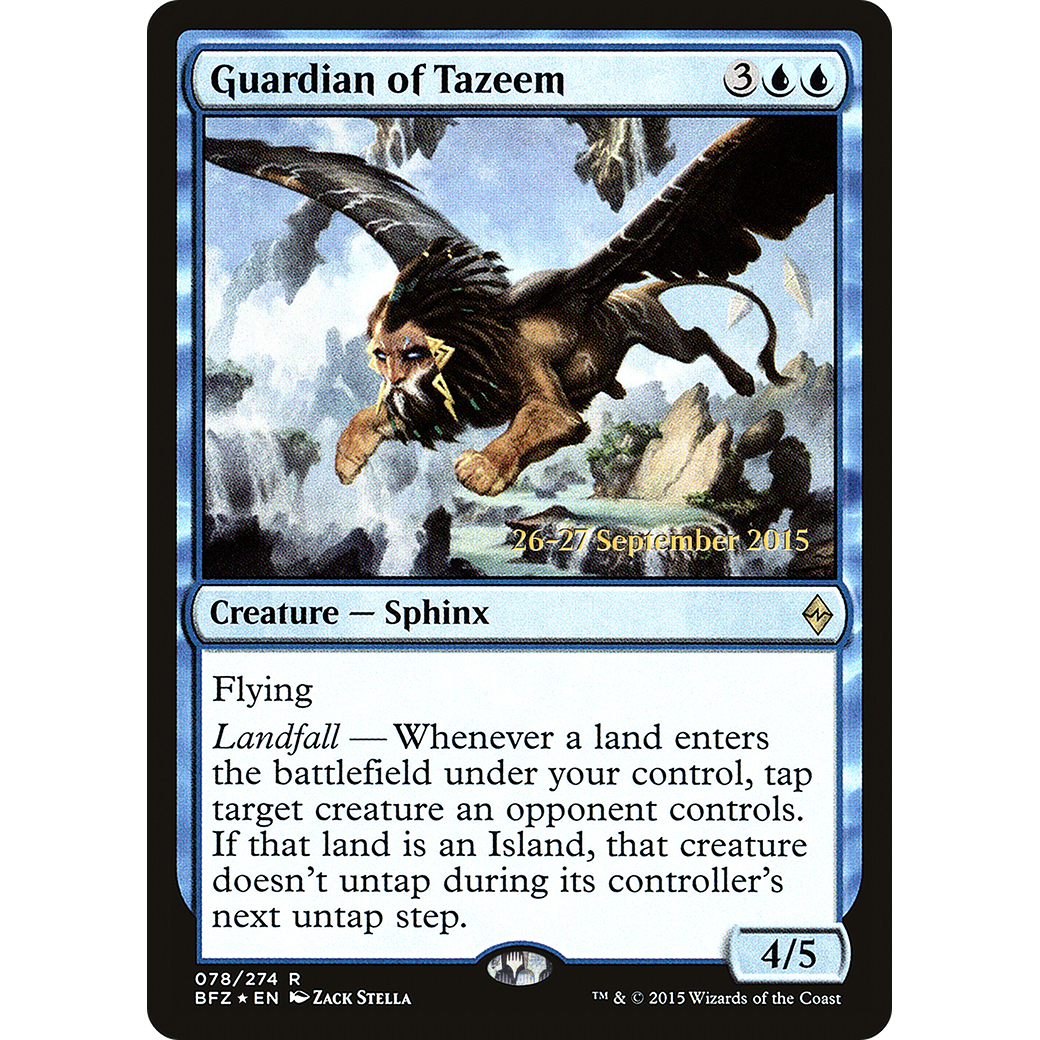 Guardian of Tazeem (PRE-078) - Battle for Zendikar Promos Foil