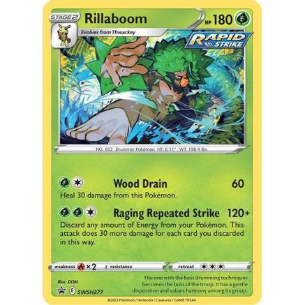 Rillaboom - SWSH277 SWSH277/307 - SWSH Sword & Shield Promo Cards Holofoil