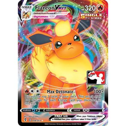 Flareon VMAX 18 - Prize Pack Series Cards Holofoil