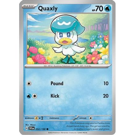 Quaxly - 052/198 (Mirage Holo) 52 - Miscellaneous Cards & Products Holofoil