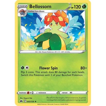 Bellossom 3/159 - Crown Zenith Reverse Holofoil