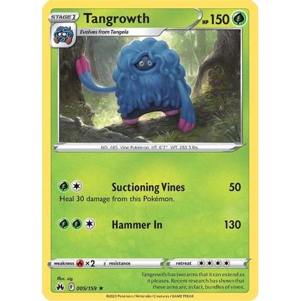Tangrowth 5/159 - Crown Zenith Reverse Holofoil
