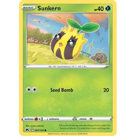 Sunkern 7/159 - Crown Zenith Reverse Holofoil