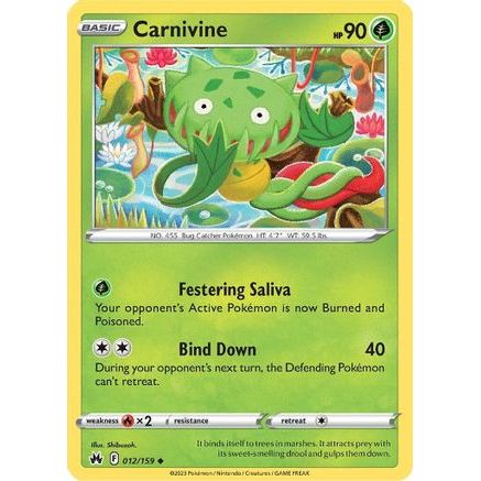 Carnivine 12/159 - Crown Zenith Reverse Holofoil