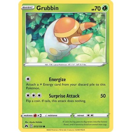 Grubbin 15/159 - Crown Zenith Reverse Holofoil