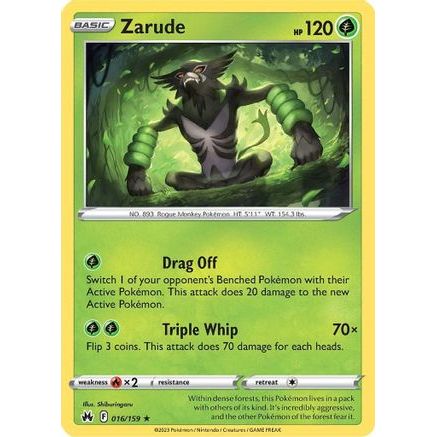 Zarude 16/159 - Crown Zenith Reverse Holofoil