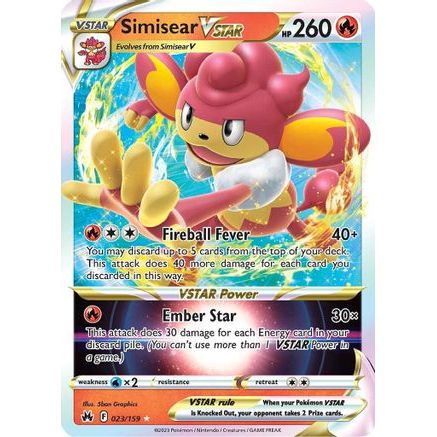 Simisear VSTAR 23/159 - Crown Zenith Holofoil