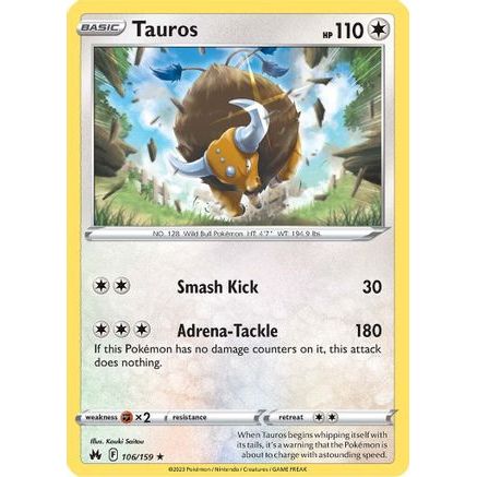 Tauros 106/159 - Crown Zenith Reverse Holofoil
