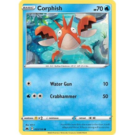 Corphish 33/159 - Crown Zenith Reverse Holofoil