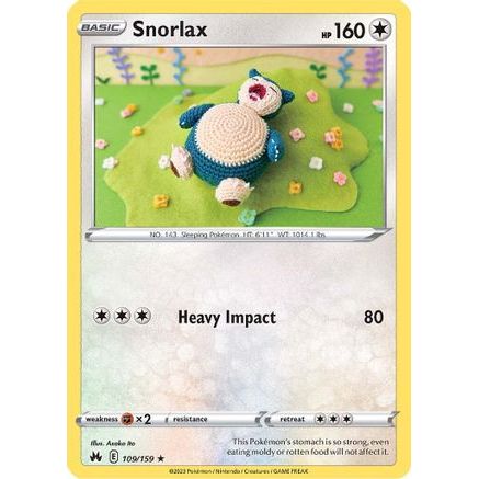Snorlax 109/159 - Crown Zenith Reverse Holofoil