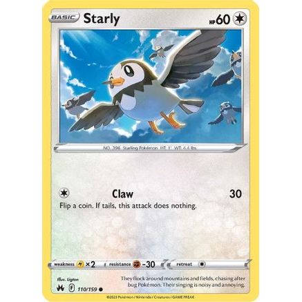 Starly 110/159 - Crown Zenith Reverse Holofoil
