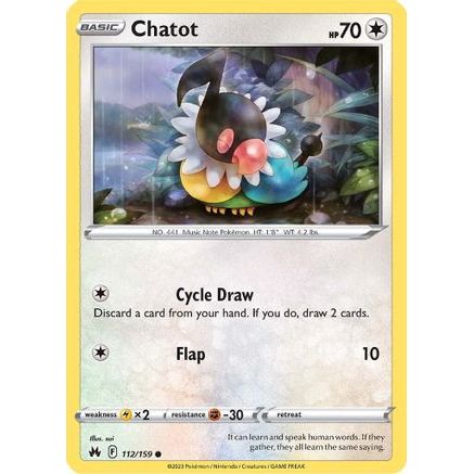 Chatot 112/159 - Crown Zenith Reverse Holofoil