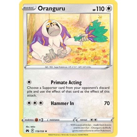 Oranguru 119/159 - Crown Zenith Reverse Holofoil