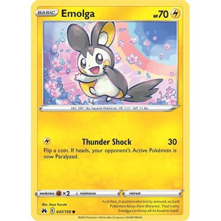 Emolga 47/159 - Crown Zenith Reverse Holofoil