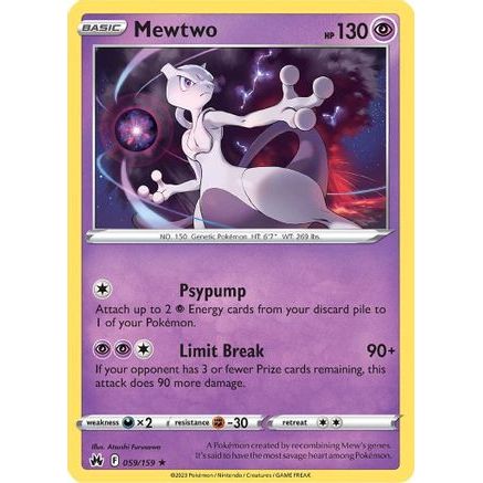 Mewtwo 59/159 - Crown Zenith Holofoil
