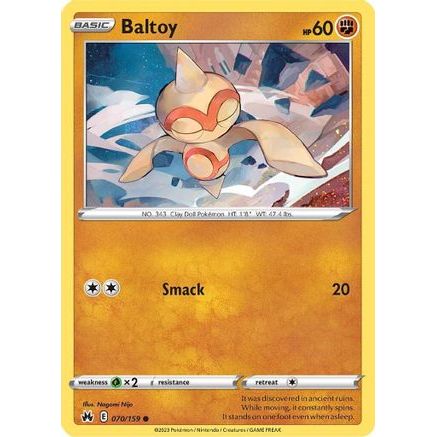 Baltoy 70/159 - Crown Zenith Reverse Holofoil