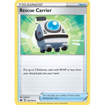 Rescue Carrier 142/159 - Crown Zenith Reverse Holofoil