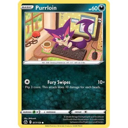 Purrloin 77/159 - Crown Zenith Reverse Holofoil