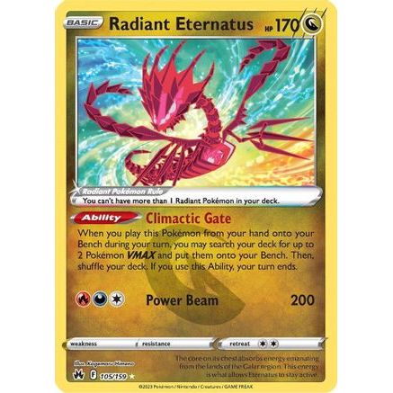 Radiant Eternatus 105/159 - Crown Zenith Holofoil