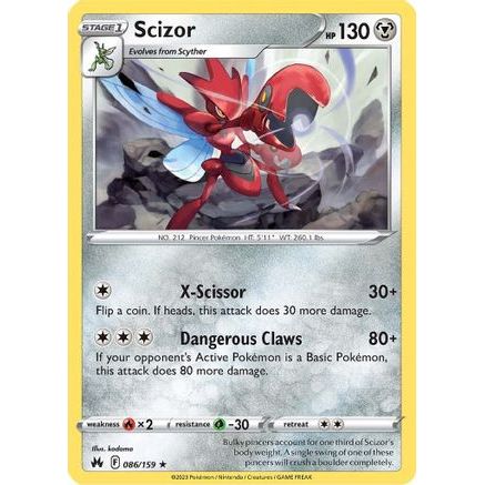 Scizor 86/159 - Crown Zenith Reverse Holofoil