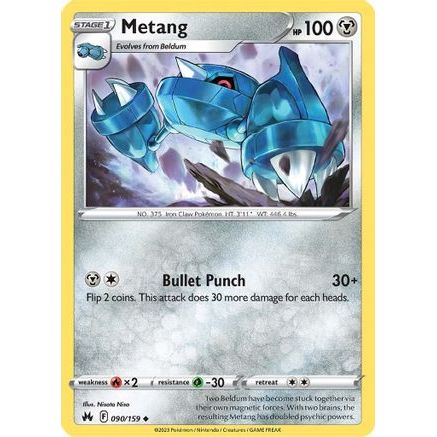 Metang 90/159 - Crown Zenith Reverse Holofoil