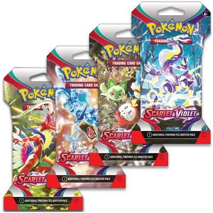 Scarlet & Violet Sleeved Booster Pack Art Bundle [Set of 4] - SV01 Scarlet & Violet Base Set