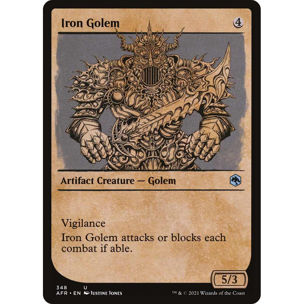 Iron Golem (Showcase) (AFR-348) - Adventures in the Forgotten Realms: (Showcase) Foil