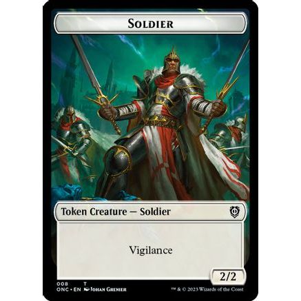 Soldier (008) // Angel (003) Double-Sided Token (ONC-8 // 3) - Commander: Phyrexia: All Will Be One