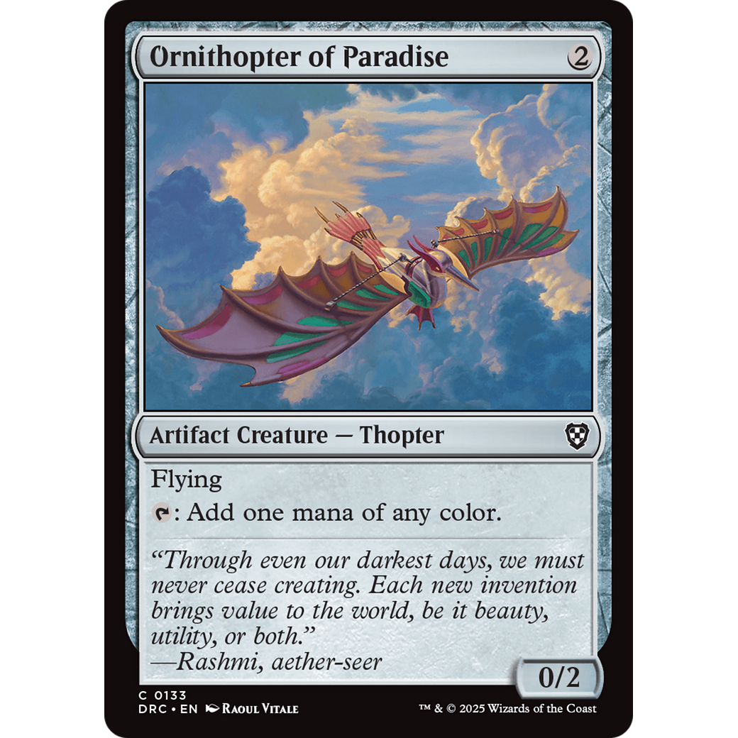 Ornithopter of Paradise (DRC-133) - Commander: Aetherdrift Foil