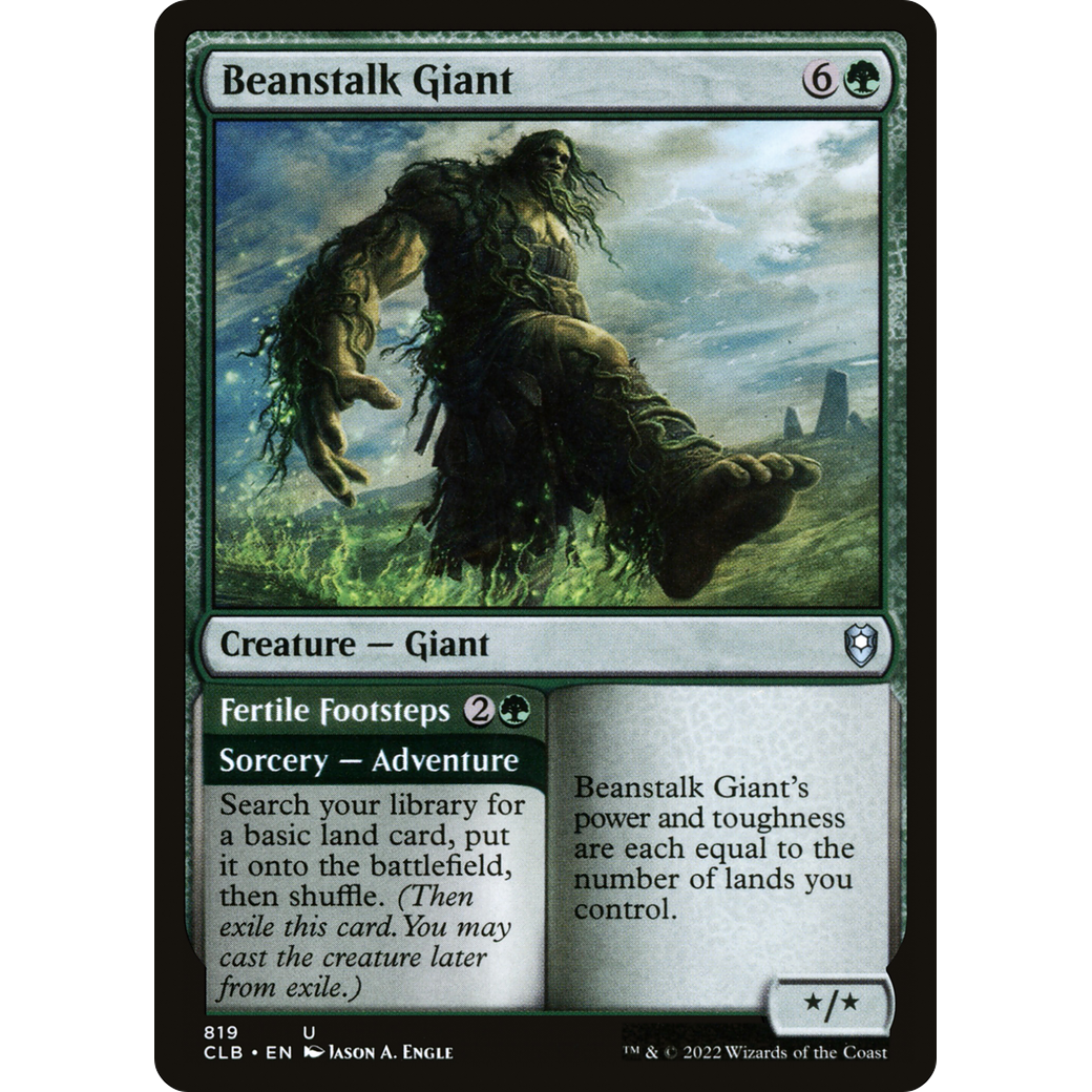 Beanstalk Giant // Fertile Footsteps (CLB-819) - Commander Legends: Battle for Baldur's Gate