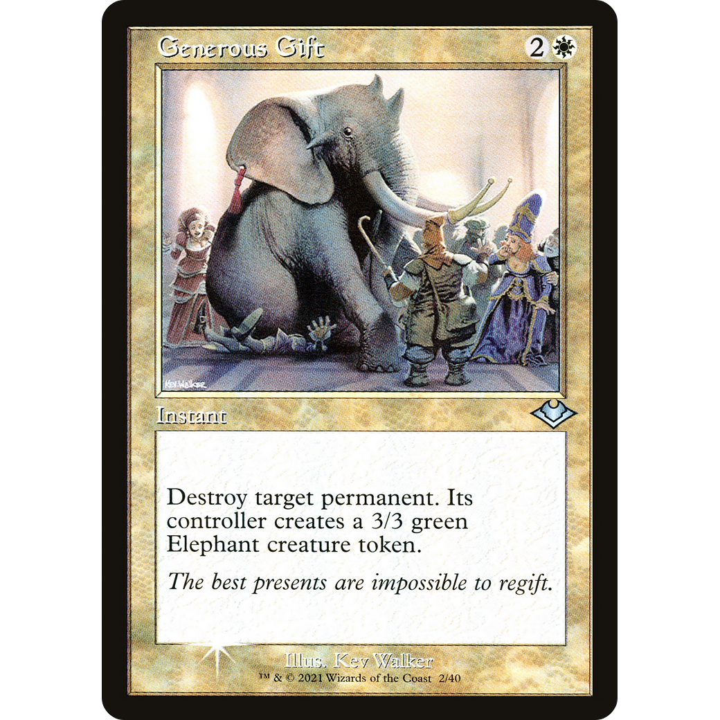Generous Gift (Retro Frame) (MH1-002) - Modern Horizons 1 Timeshifts Foil