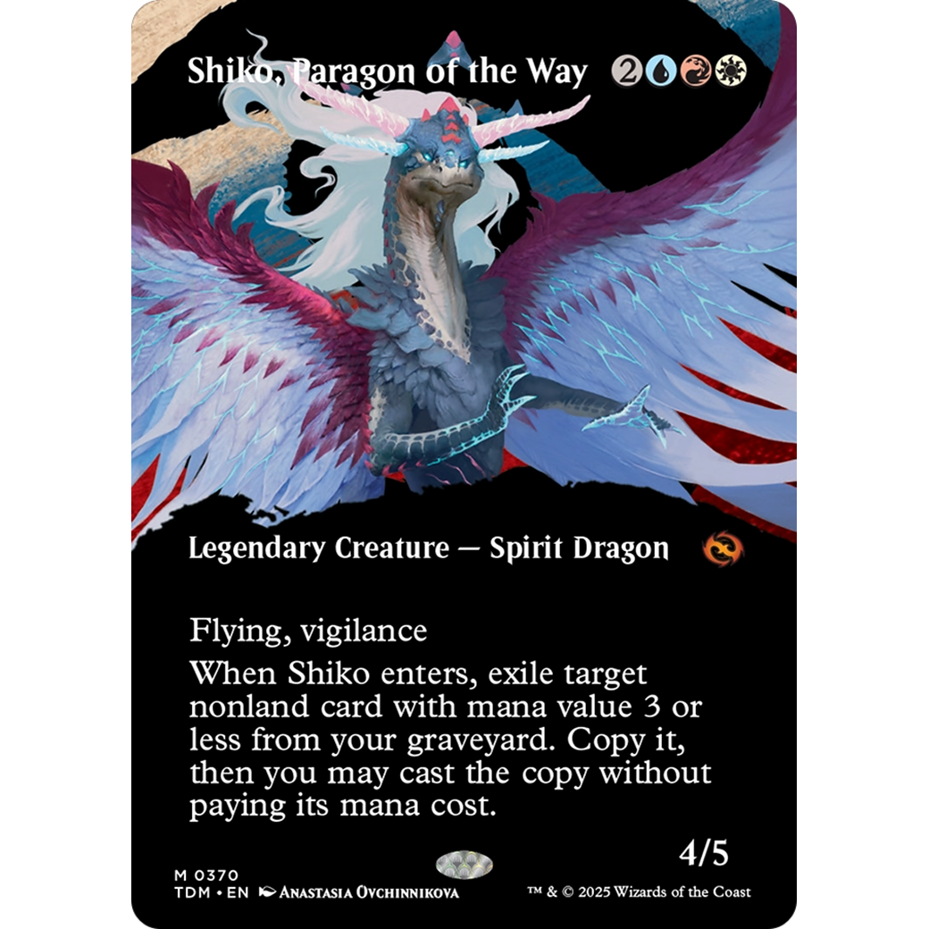 Shiko, Paragon of the Way (TDM-370) - Tarkir: Dragonstorm: (Showcase) (Borderless) Foil