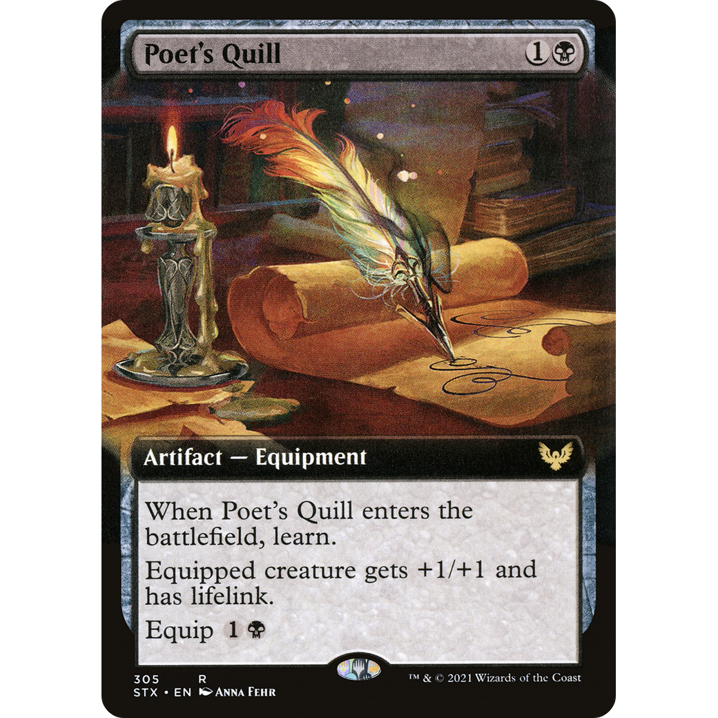 Poet's Quill (Extended Art) (STX-305) - Strixhaven: School of Mages: (Extended Art) Foil
