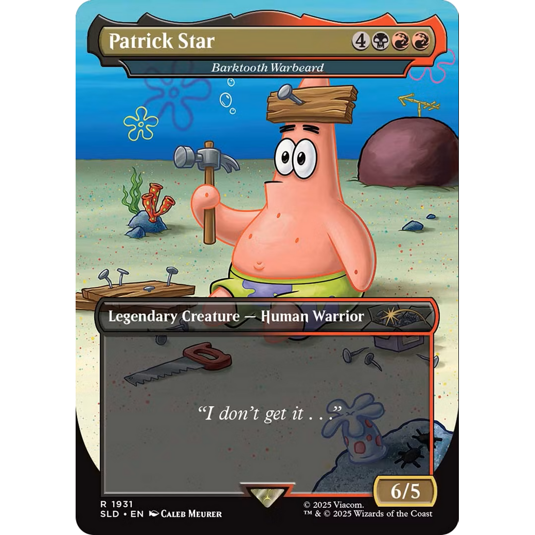 Patrick Star - Barktooth Warbeard (SLD-1931) - Secret Lair Drop / Patrick Star (Borderless)