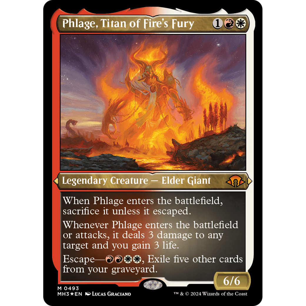 Phlage, Titan of Fire's Fury (MH3-493) - Modern Horizons 3 Etched Foil