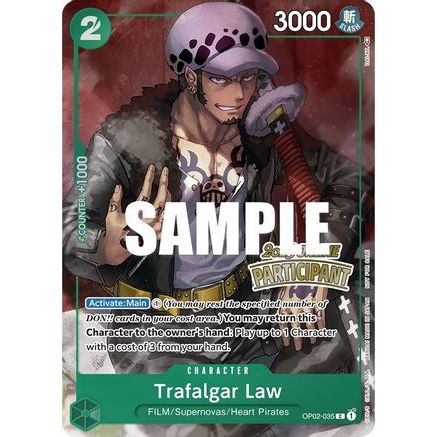 Trafalgar Law (Online Regional 2023) [Participant] (OP02-035) - One Piece Promotion Cards Foil