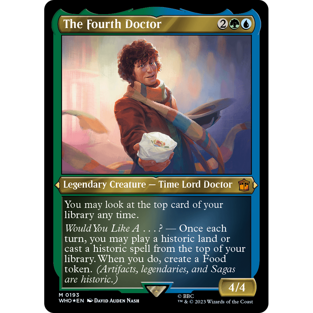 The Fourth Doctor (Display Commander) - Thick Stock (WHO-193) - Doctor Who Foil