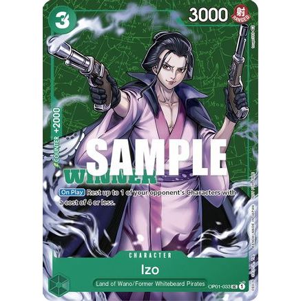 Izo (Tournament Pack Vol. 2) [Winner] (OP01-033) - One Piece Promotion Cards