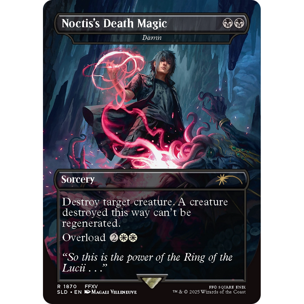 Noctis's Death Magic - Damn (SLD-1870) - Secret Lair Drop / Noctis's Death Magic (Borderless)