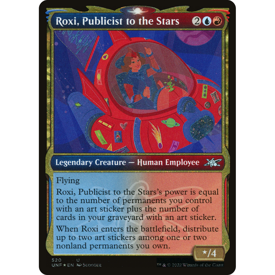Roxi, Publicist to the Stars (Showcase) (Galaxy Foil) (UNF-520) - Unfinity: (Showcase) Foil