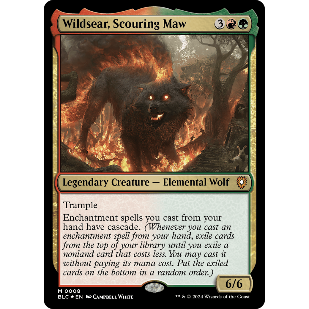 Wildsear, Scouring Maw (BLC-008) - Bloomburrow Commander Foil