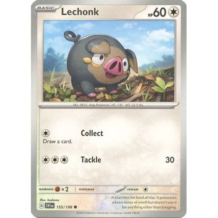 Lechonk - 155/198 155 - SV01 Scarlet & Violet Base Set Reverse Holofoil