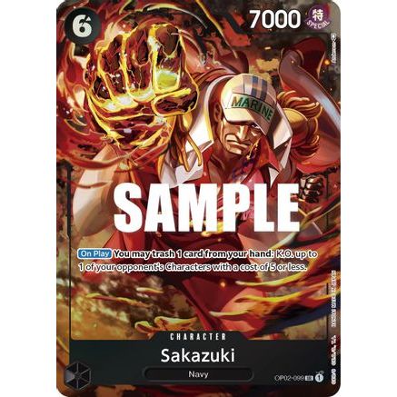 Sakazuki (Alternate Art) (OP02-099) - Paramount War Foil