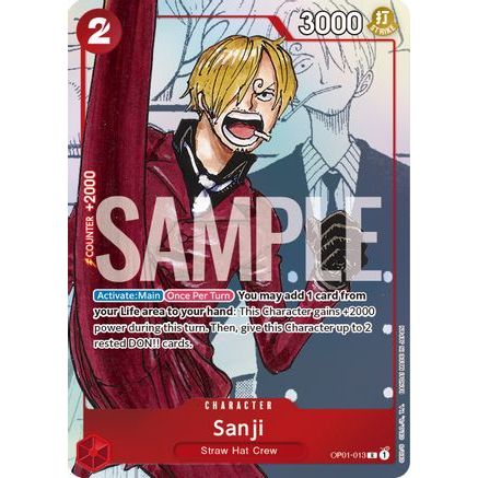 Sanji - OP01-013 (Alternate Art) (OP01-013) - One Piece Promotion Cards Foil