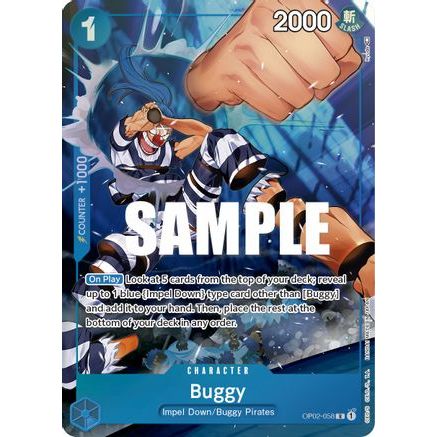 Buggy (Alternate Art) (OP02-058) - Paramount War Foil