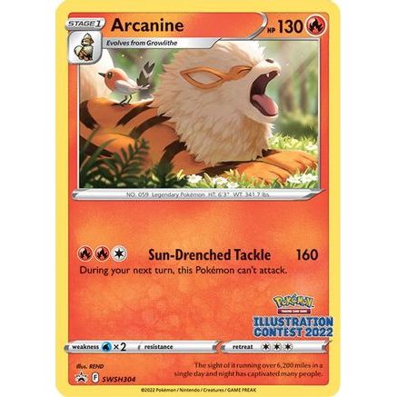 Arcanine (Illustration Contest 2022) SWSH304 - SWSH Sword & Shield Promo Cards